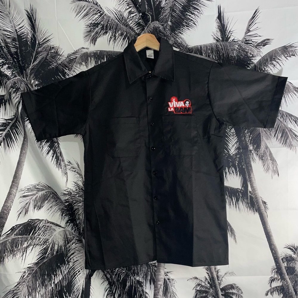 Vintage Viva La Bam Inverted Color 00s Classic Skateboard MTV Show Button Up XXL
